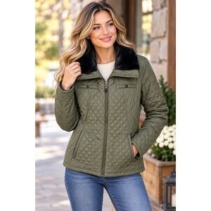 Weatherproof Quilted Jacket Country  Winter Equestrian Quiet Luxury L Outdoorsy